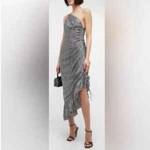 Cinq à Sept Monochrome Asymmetrical Dress